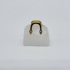 Brand New Clear Quartz Handcarved Purse